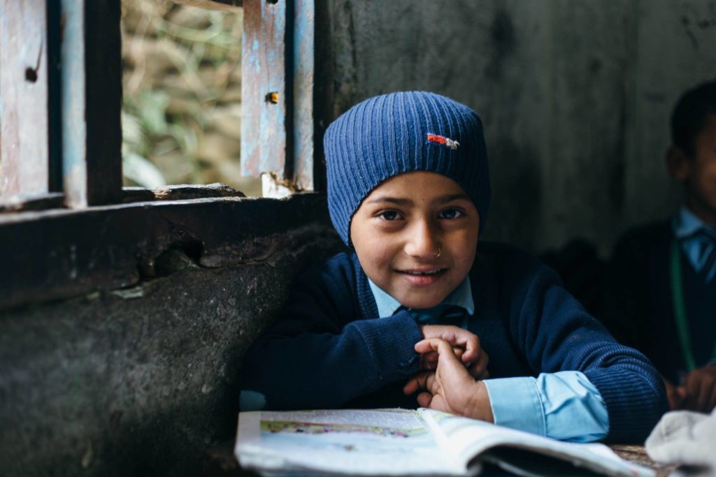 Nepali school boy funded by Himalayan Village Fund.
